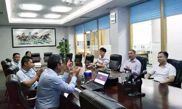 东莞市高新手艺工业协会长循分会江新红会长一行莅临ga黄金甲旅行考察